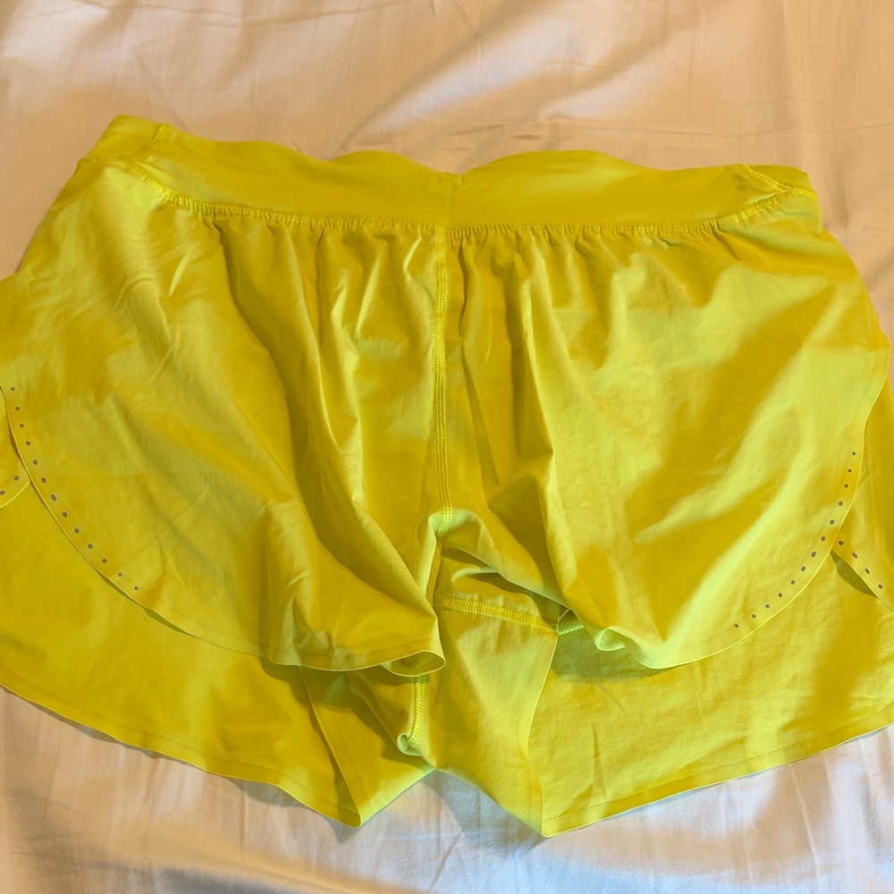Bright Yellow Lululemon fast and free short